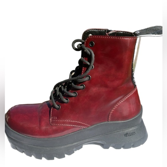 Stella McCartney Trace Brushoff Lace Up Booties - Plum. Size 36 - Picture 6 of 12